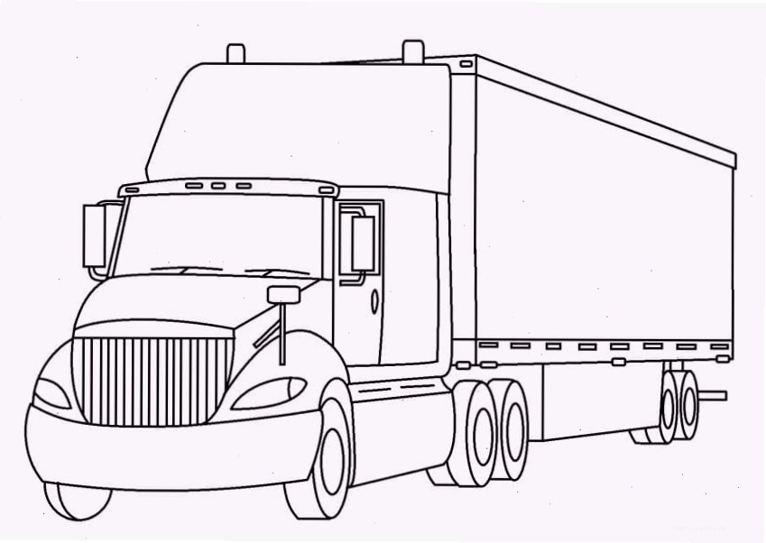 Chiếc xe container để bé tô màu
