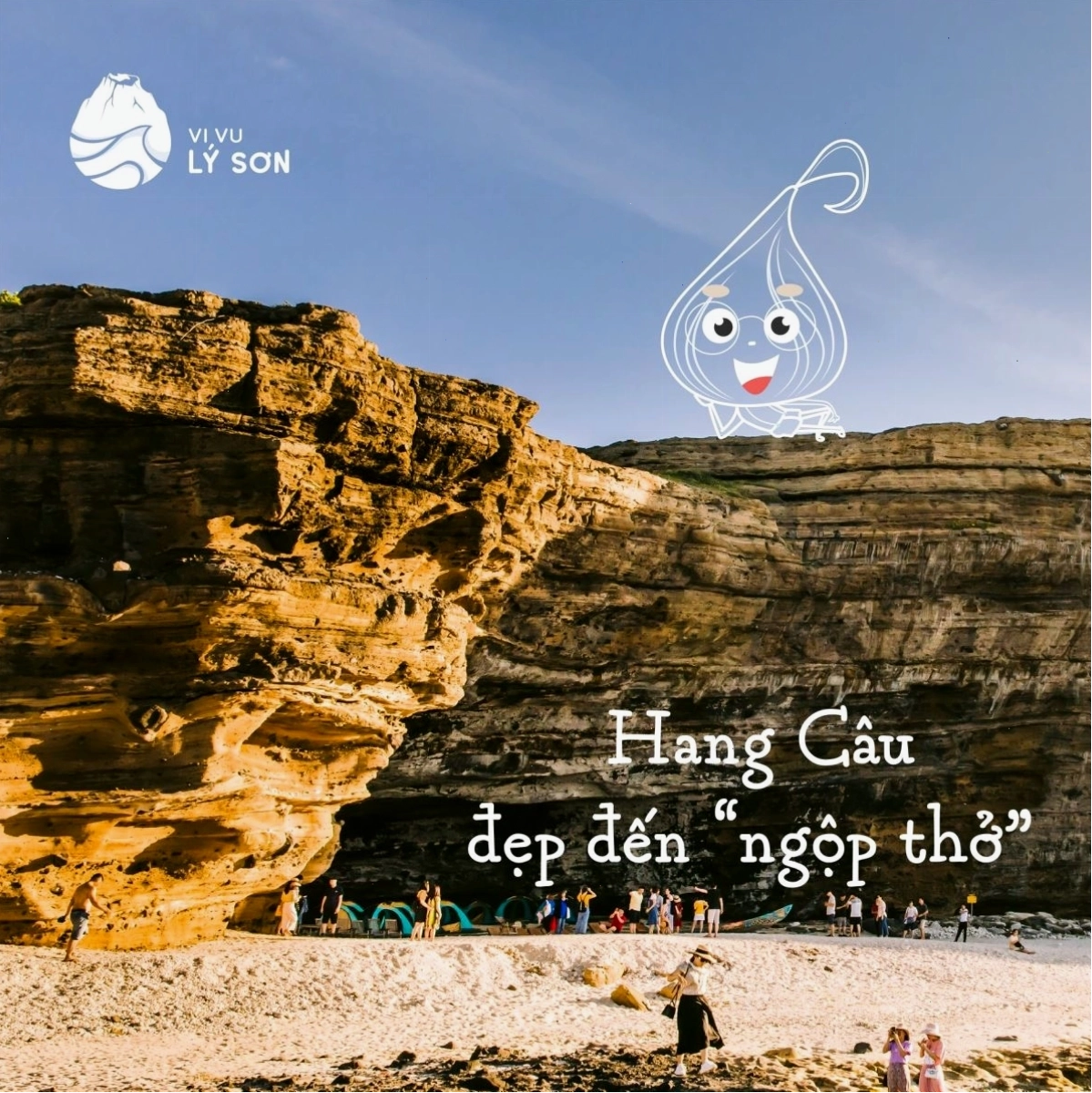 Hang Câu với cảnh biển đẹp gần Núi Thới Lới