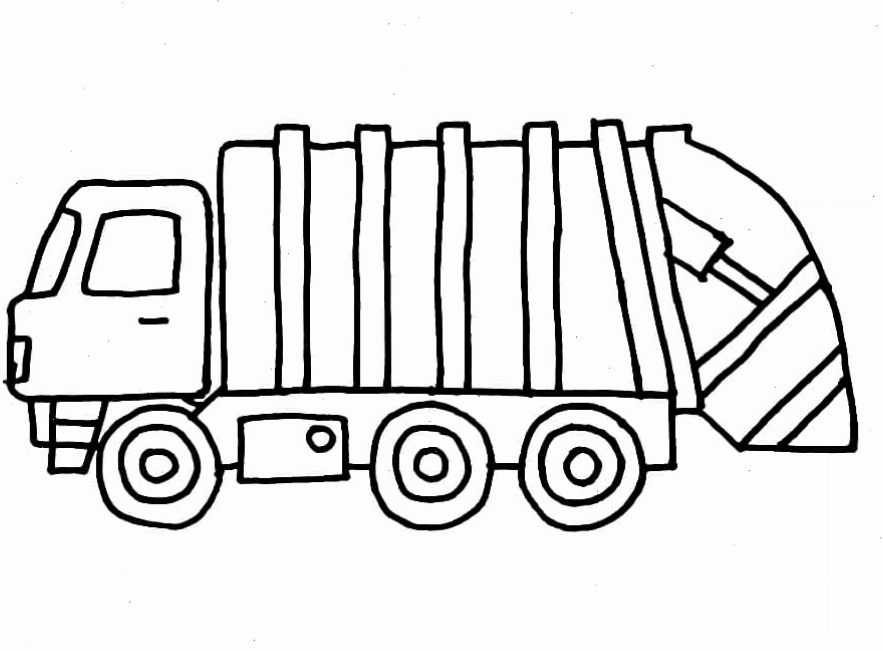 Hình ảnh xe chở rác ngộ nghĩnh dành cho trẻ em