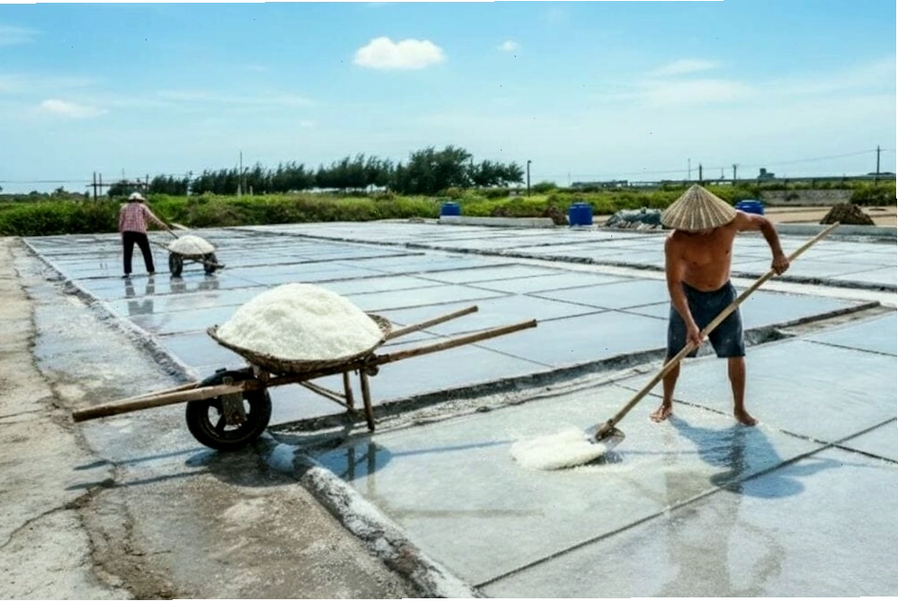 Khám phá nghề làm muối của người dân Quất Lâm
