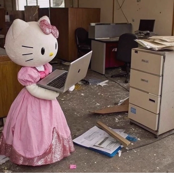 meme hello kitty với nhiều biểu cảm khác nhau