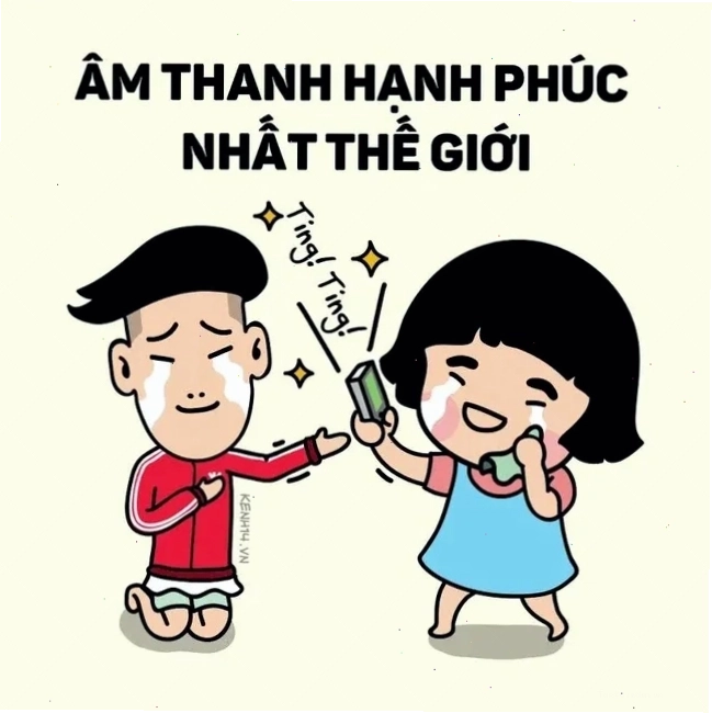 Meme về hạnh phúc của người nghèo khi có tiền