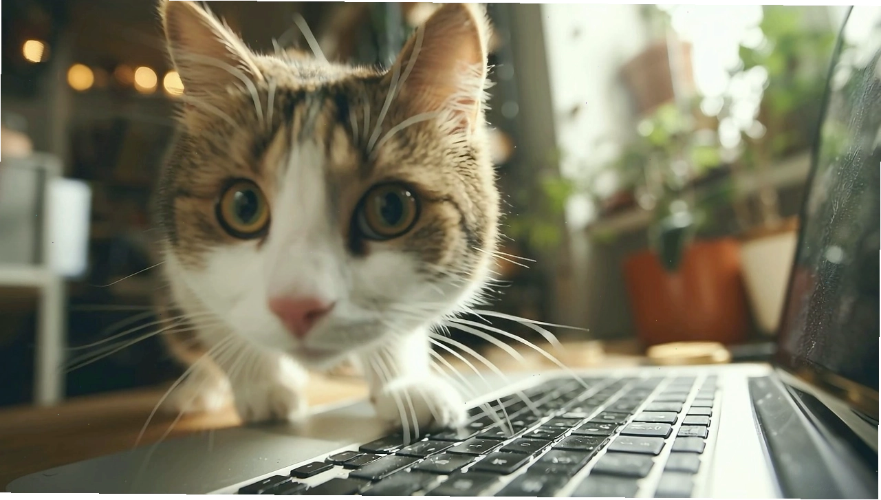Mèo hài hước trong meme video thu hút sự chú ý của người xem