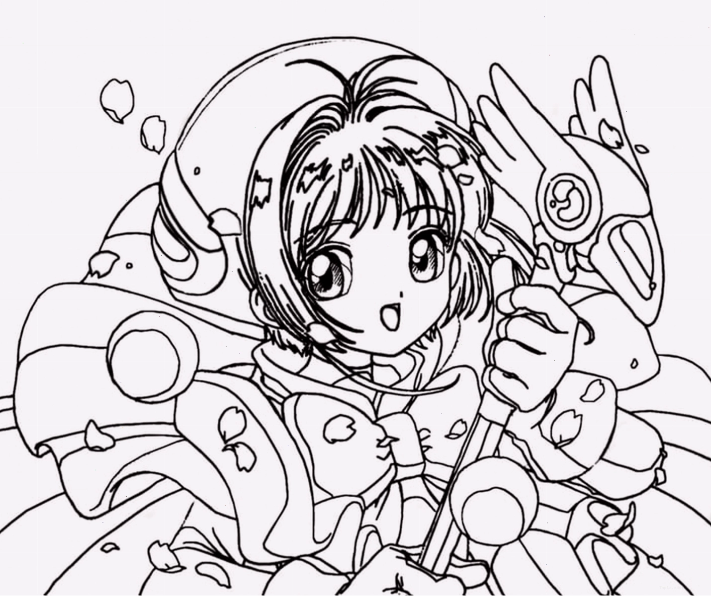 Tranh tô màu anime nhân vật cổ trang