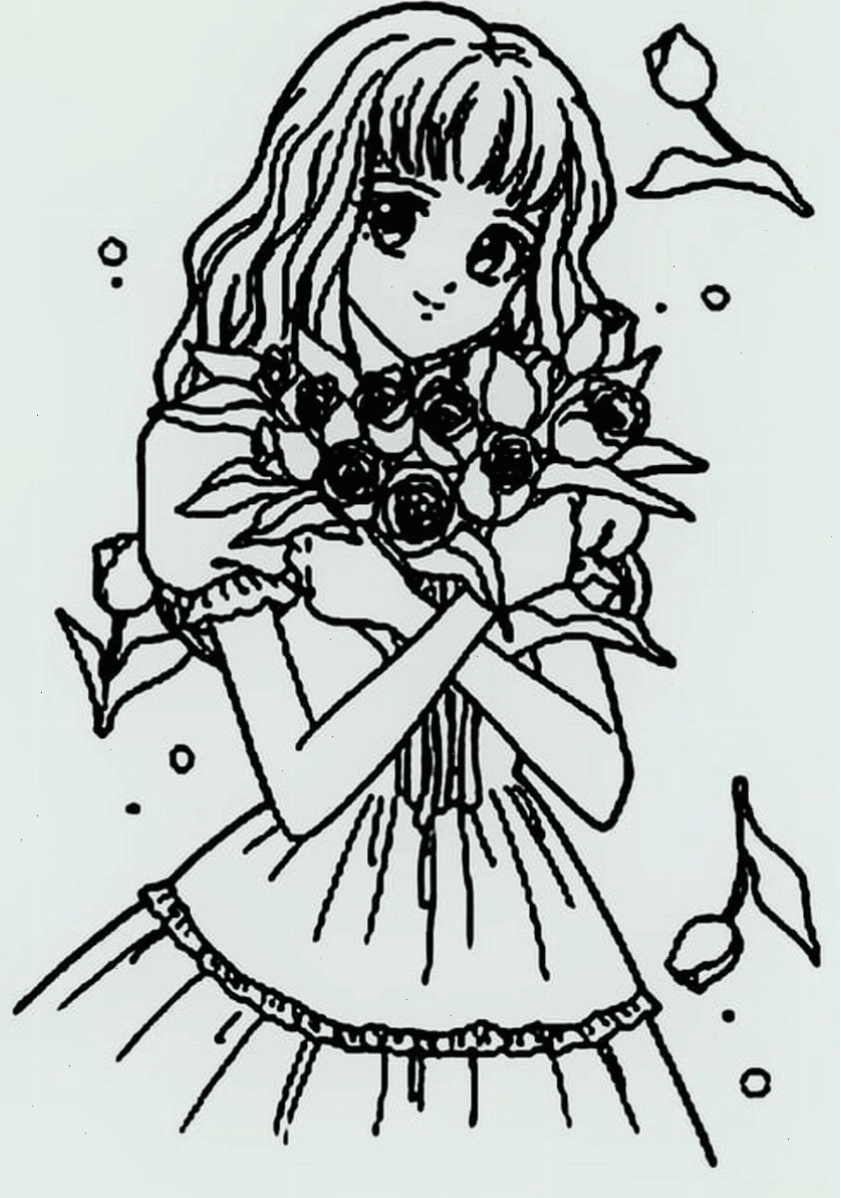 Tranh tô màu anime với nhiều nhân vật độc đáo