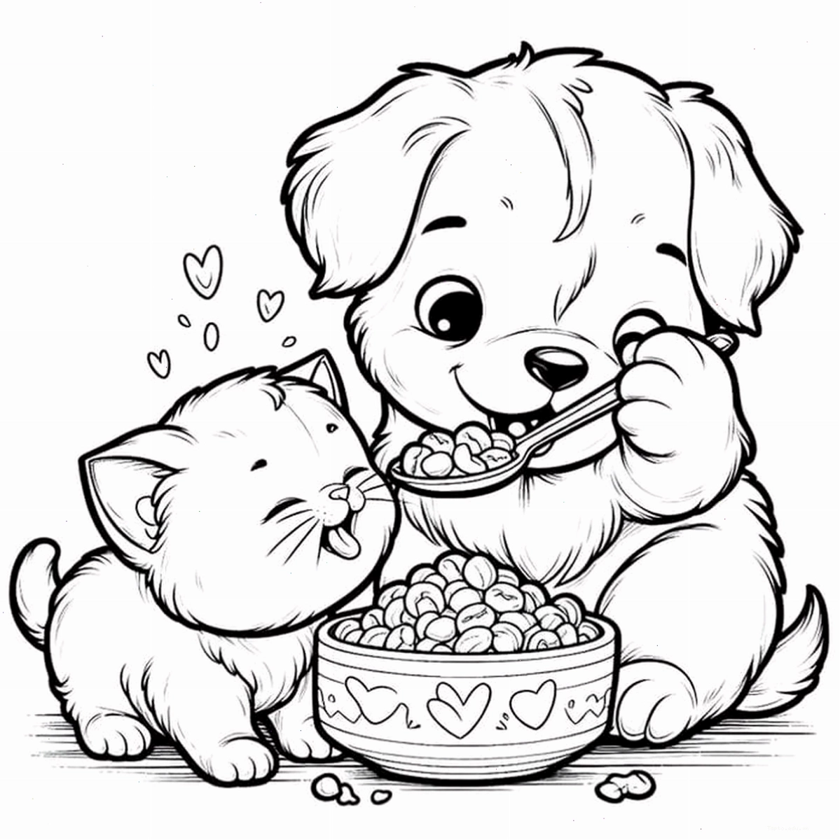 Tranh tô màu chó bulldog