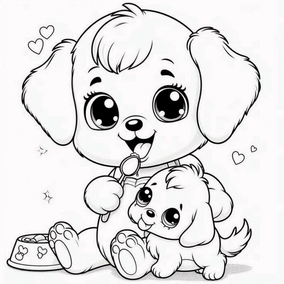 Tranh tô màu chú chó Husky với đôi mắt xanh biếc