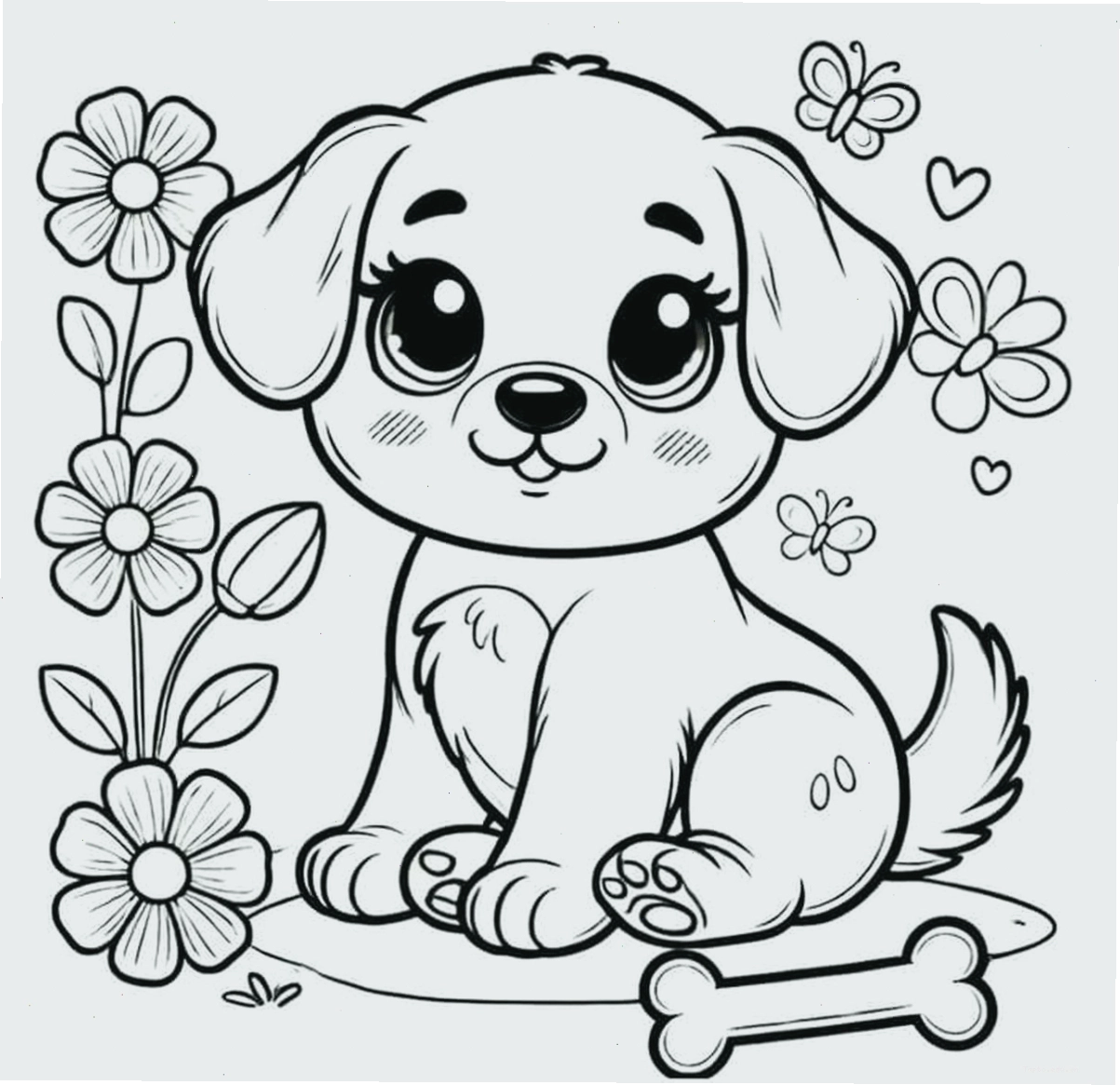 Tranh tô màu chú chó Rottweiler oai vệ
