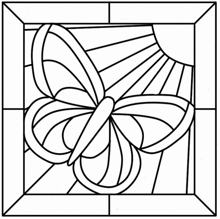 Tranh tô màu con bướm với các chi tiết doodle độc đáo