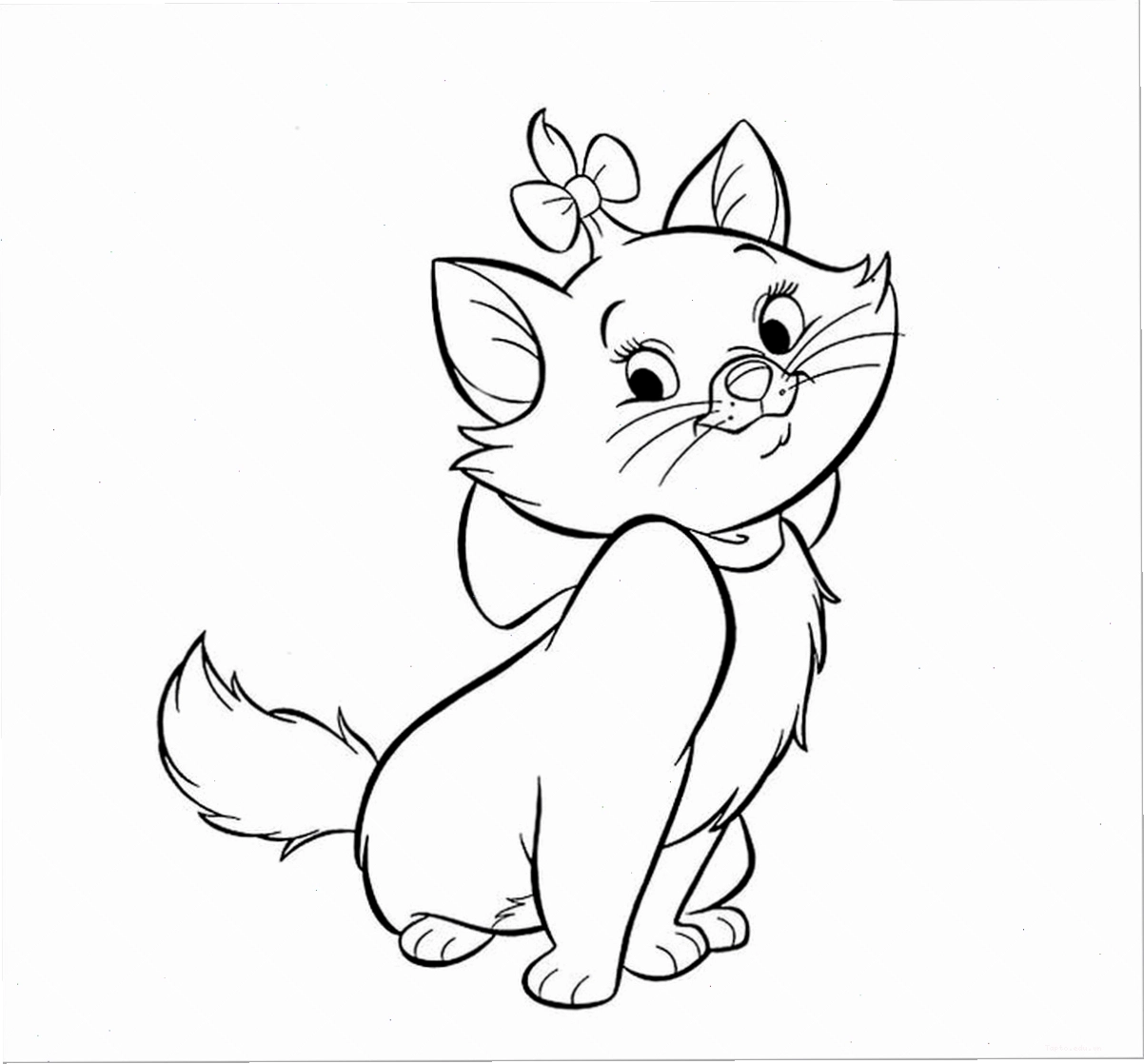 Tranh tô màu con mèo chibi số 4 với đôi mắt to tròn
