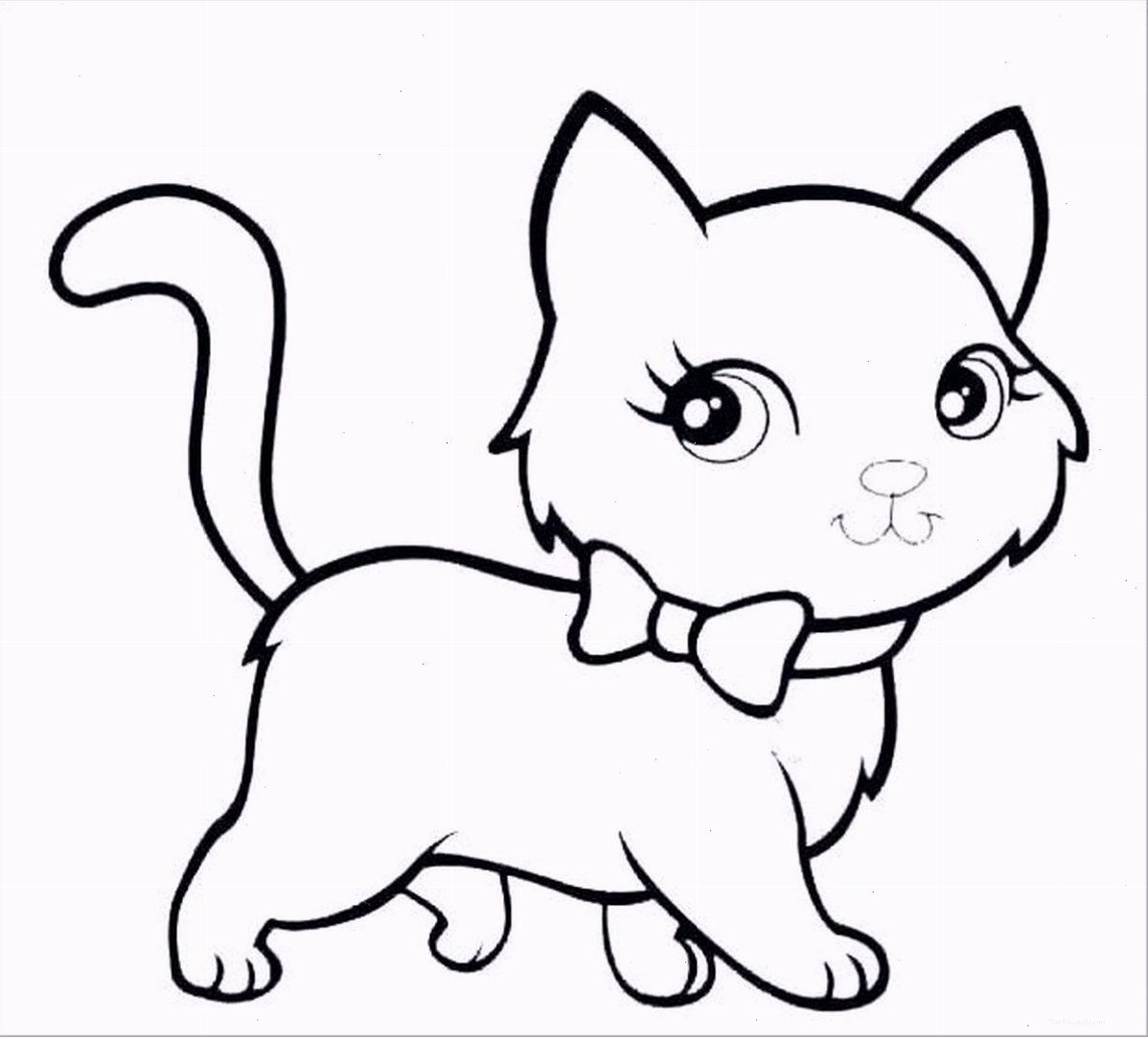 Tranh tô màu con mèo cute đang nằm nghỉ ngơi