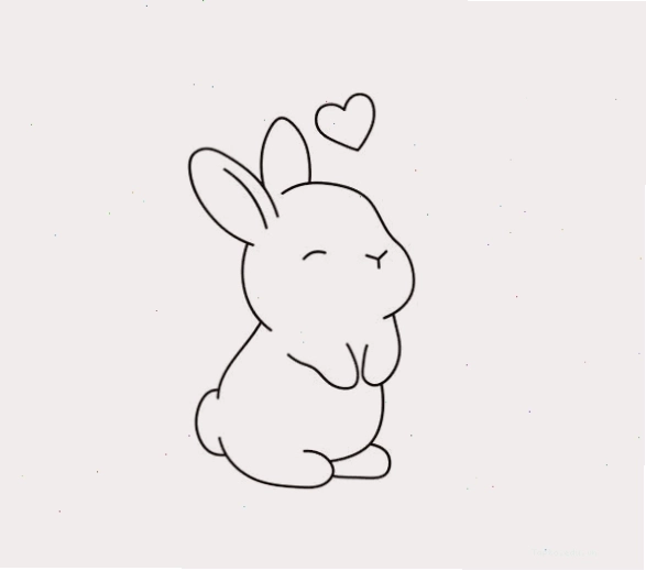 Tranh tô màu con thỏ chibi đáng yêu