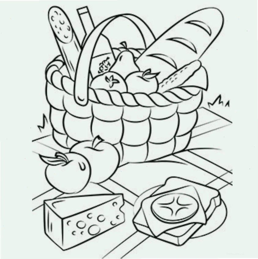 Tranh tô màu đồ ăn dễ thương số 11