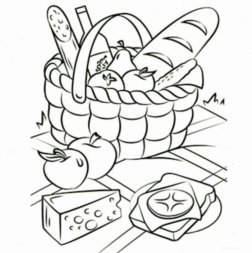 Tranh tô màu đồ ăn dễ thương số 11