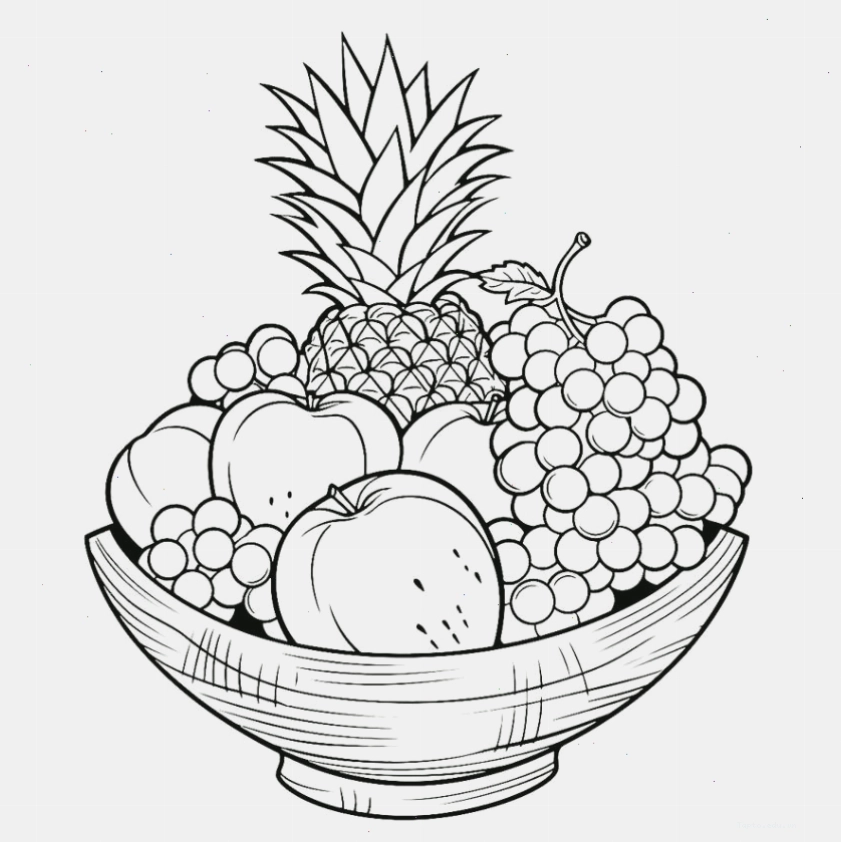 Tranh tô màu đồ ăn dễ thương số 14
