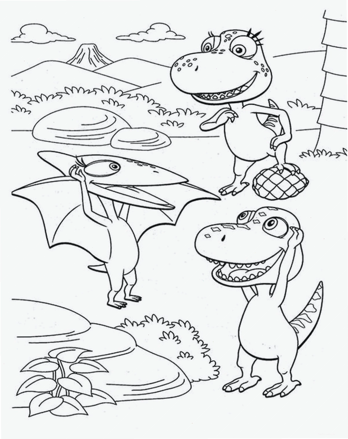 Tranh tô màu khủng long Allosaurus hung dữ