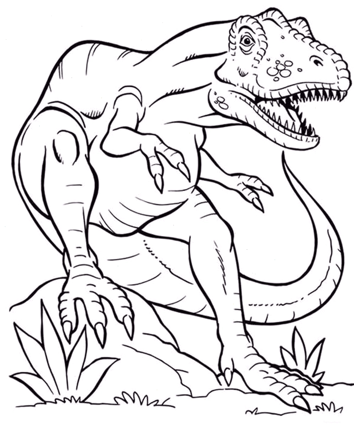 Tranh tô màu khủng long Ankylosaurus với lớp giáp dày và đuôi chùy