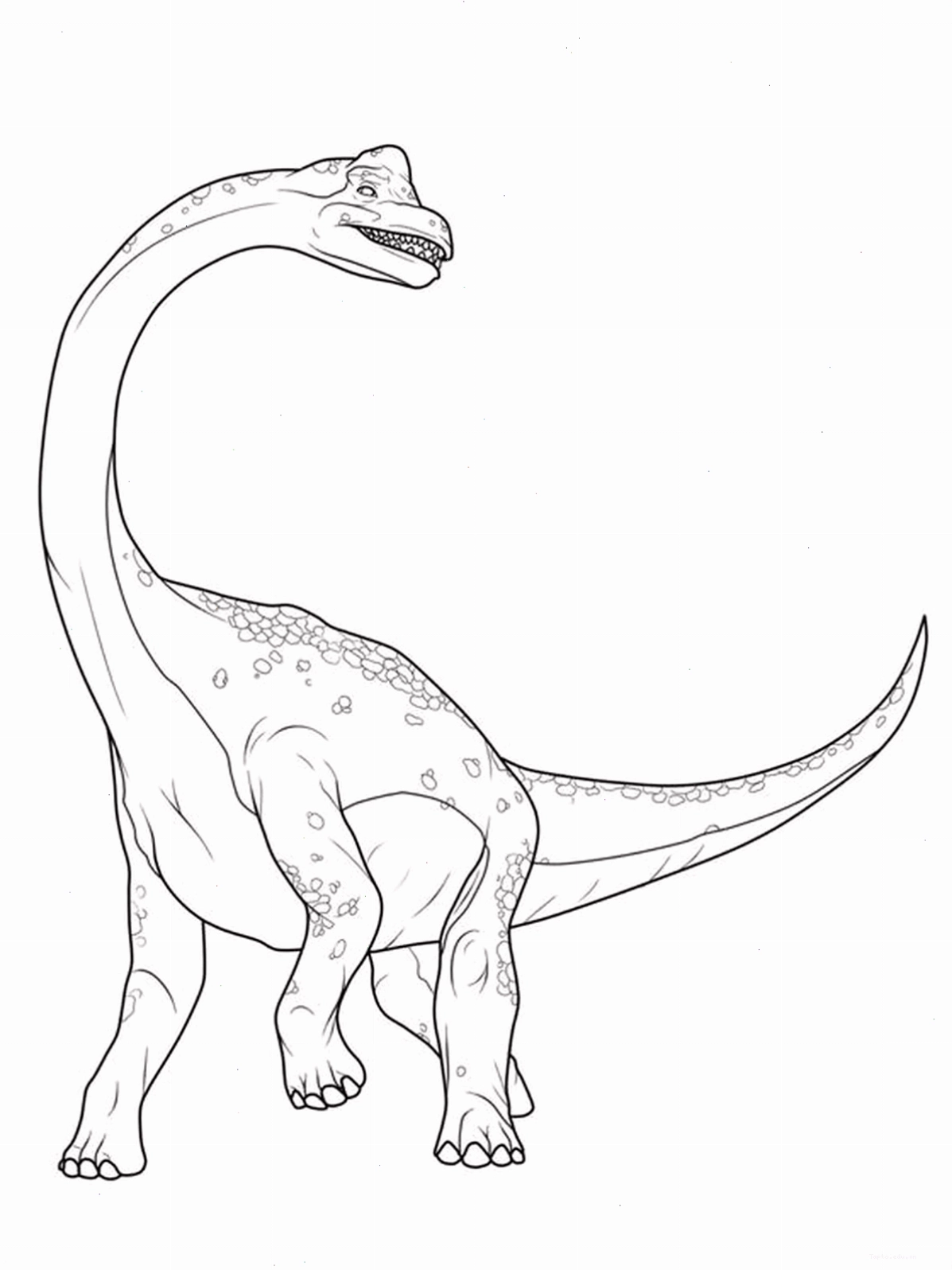 Tranh tô màu khủng long Parasaurolophus với mào trên đầu đặc trưng