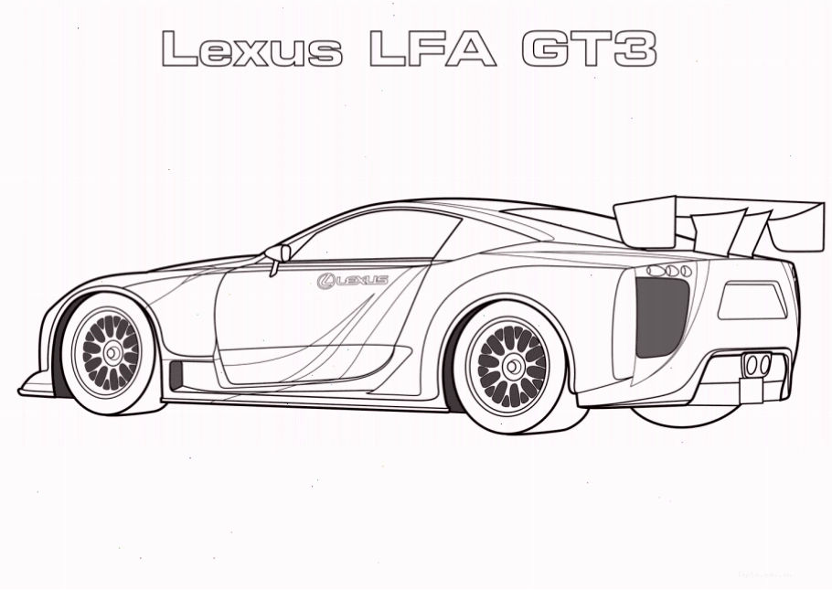 Tranh tô màu Lexus LFA GT3