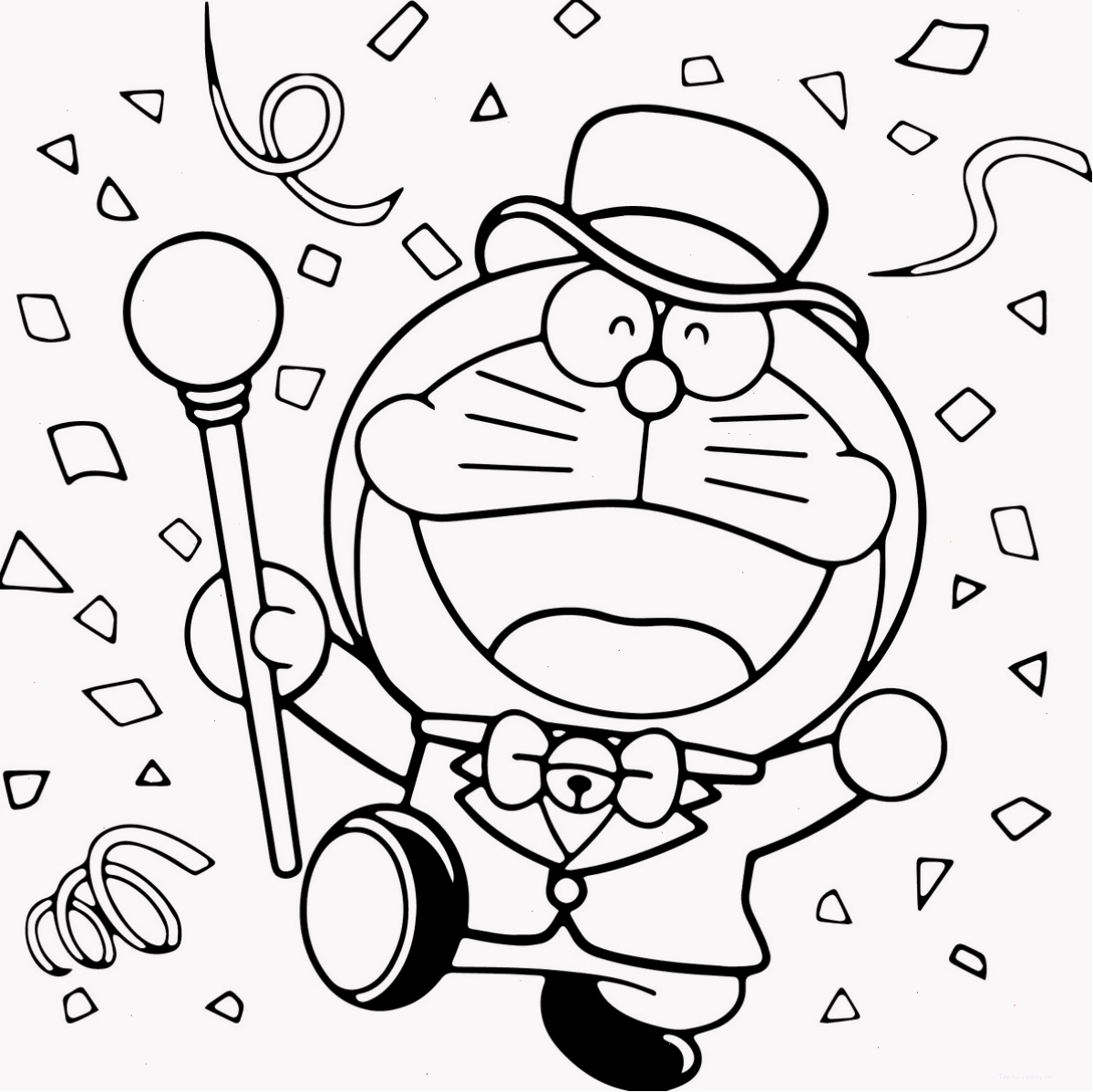 Tranh tô màu Shizuka và Doraemon