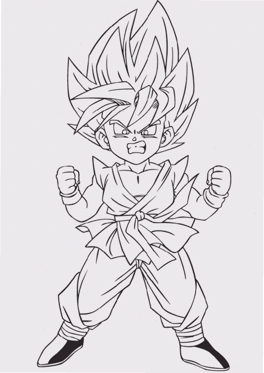 Tranh tô màu Songoku hồi nhỏ 2