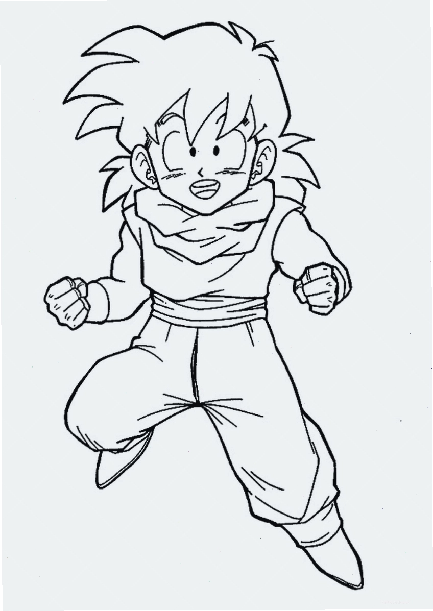Tranh tô màu Songoku hồi nhỏ 3