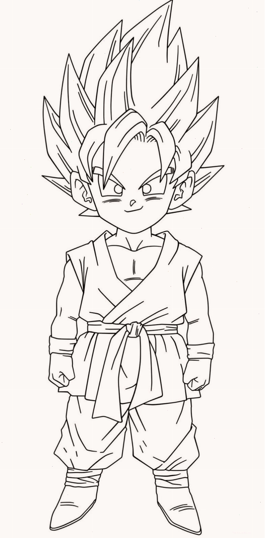 Tranh tô màu Songoku hồi nhỏ 4