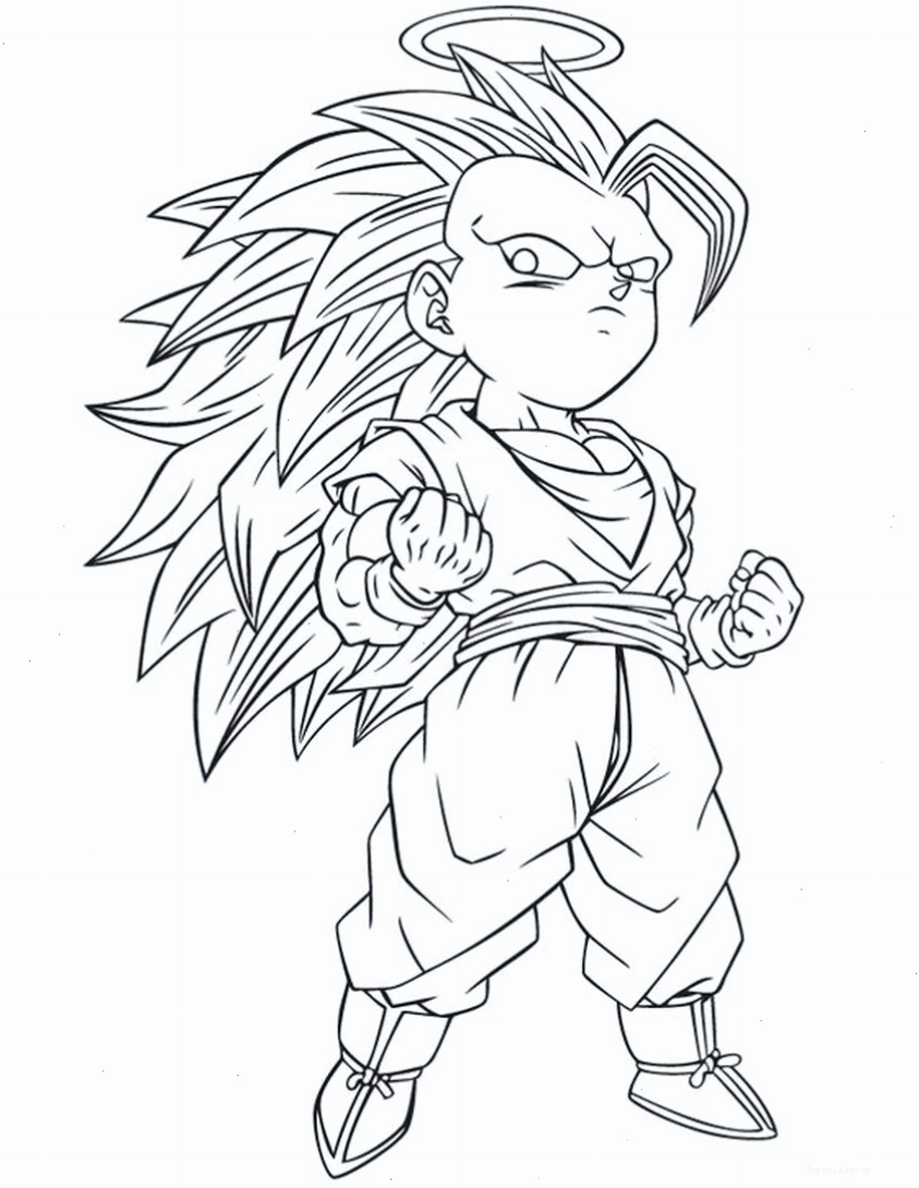 Tranh tô màu Songoku hồi nhỏ 5