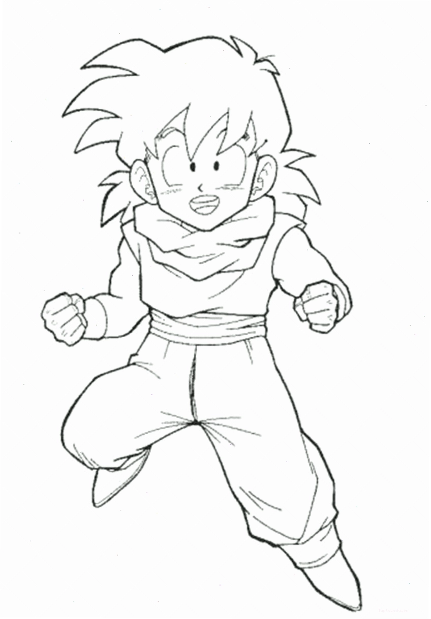 Tranh tô màu Songoku với đai