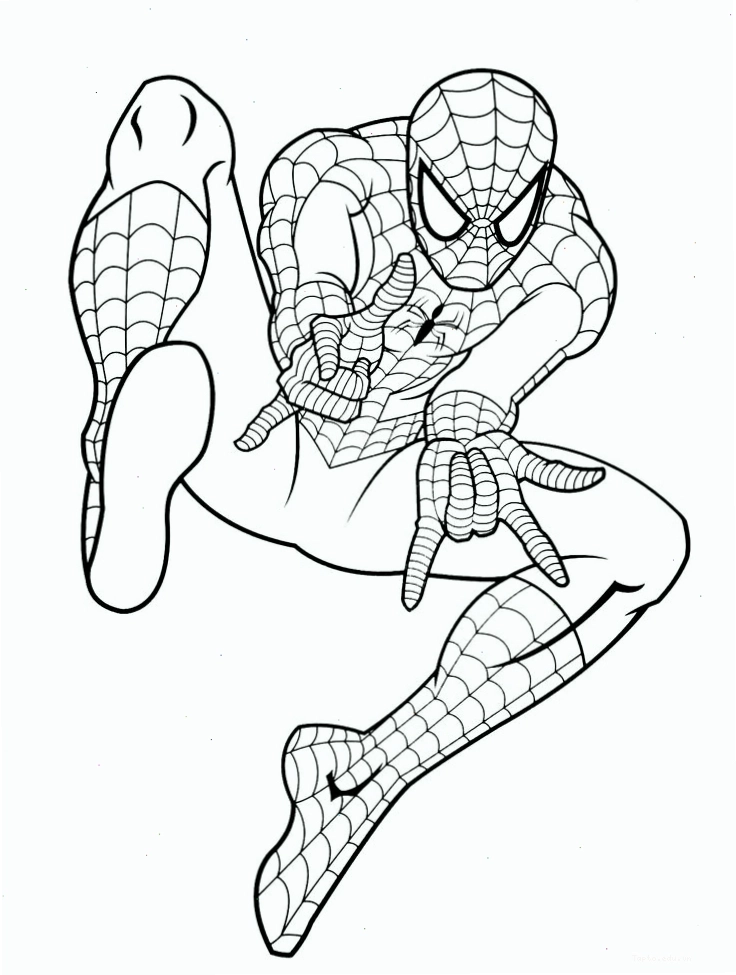 Tranh tô màu Spider-Man 2 dũng mãnh