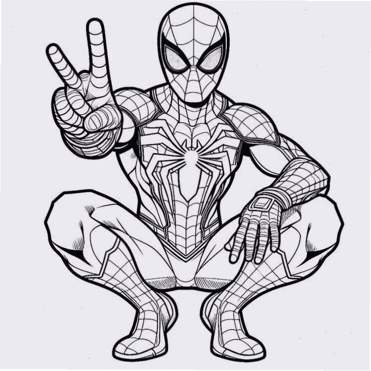 Tranh tô màu Spider Man 3 ngộ nghĩnh