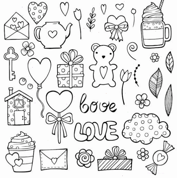 Tranh tô màu sticker cute dễ thương