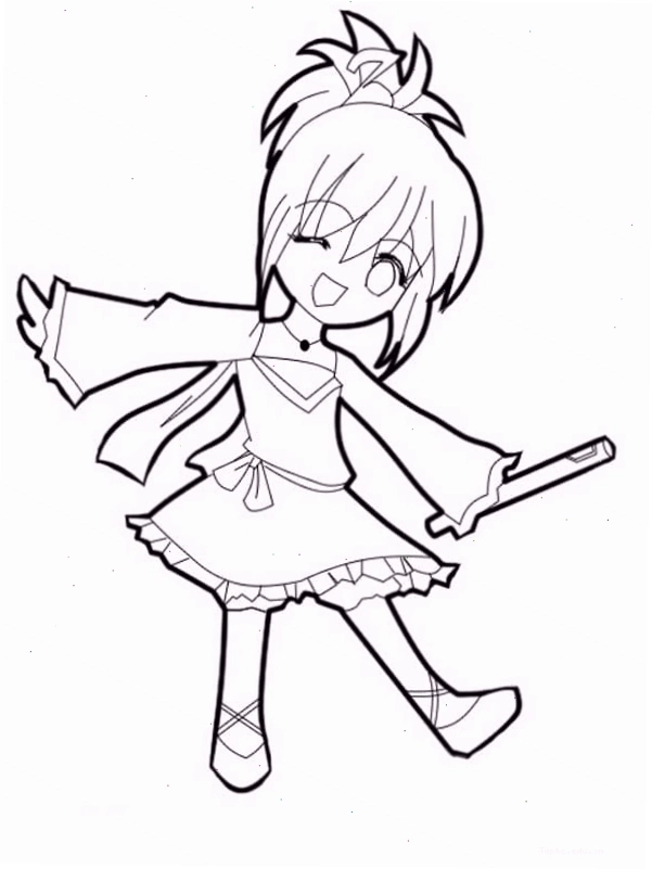 Tranh tô màu thiên thần Hộ Vệ Chibi