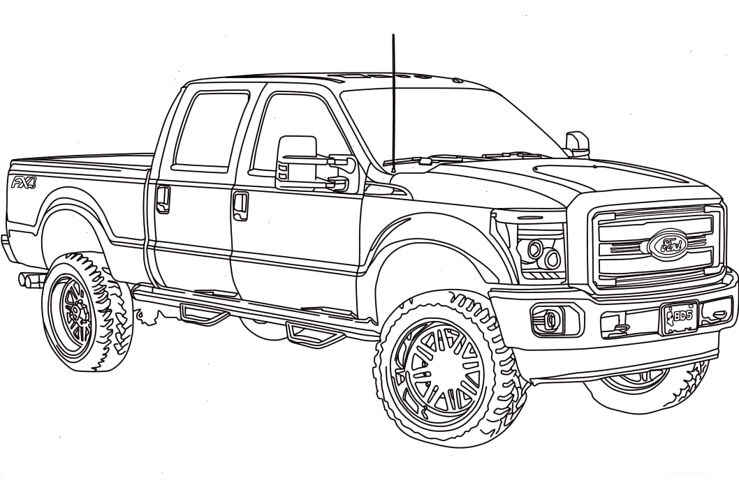 Tranh tô màu xe bán tải Ford F250