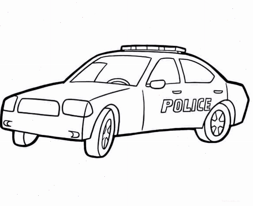 Tranh tô màu xe cảnh sát đang làm nhiệm vụ - 17