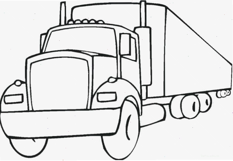 Tranh tô màu xe container dễ tô và đẹp