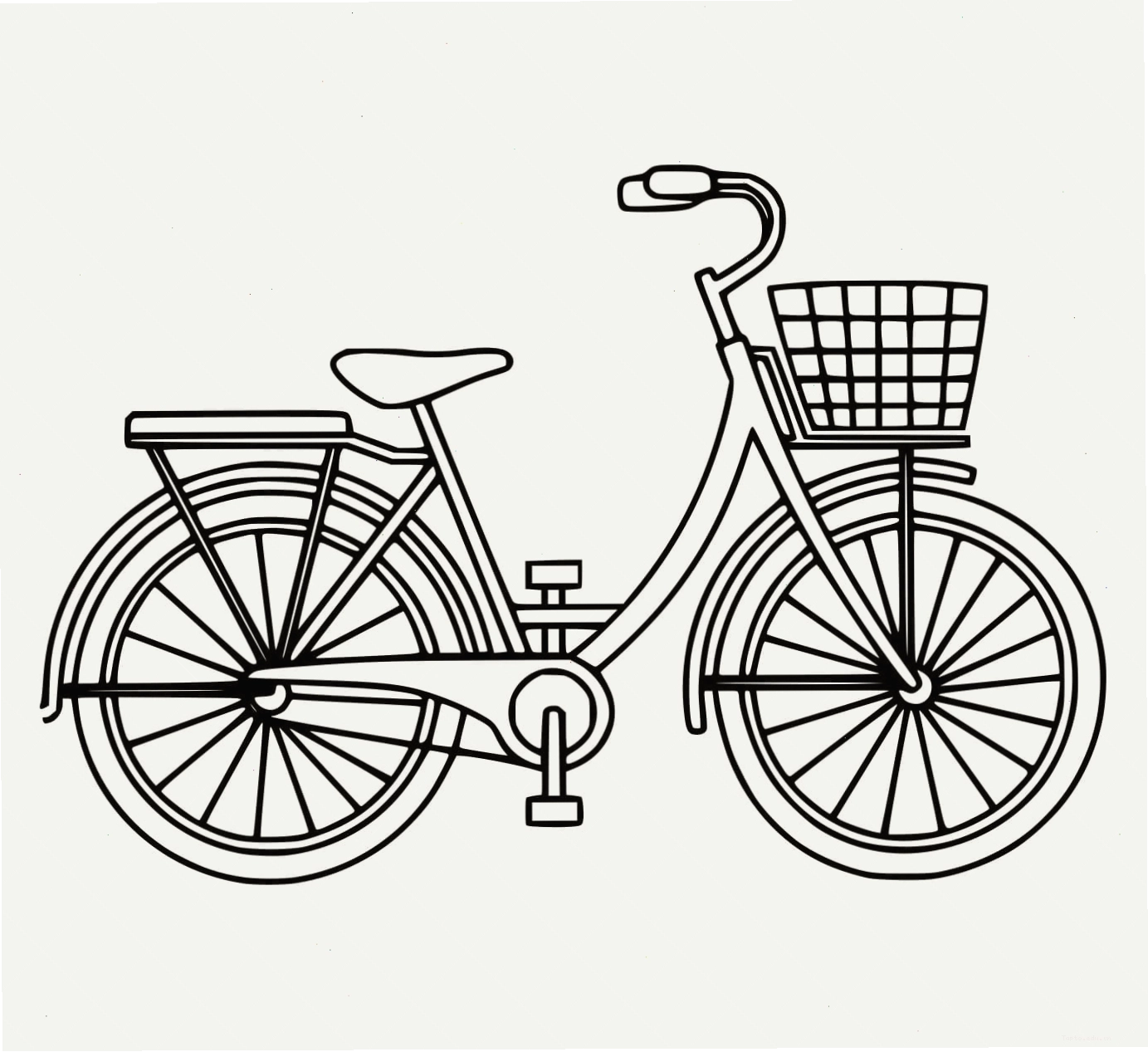 Tranh tô màu xe đạp thiết kế dành riêng cho bé gái