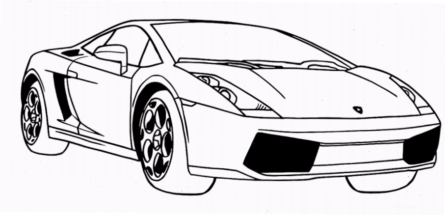 Tranh tô màu xe Lamborghini Gallardo hầm hố