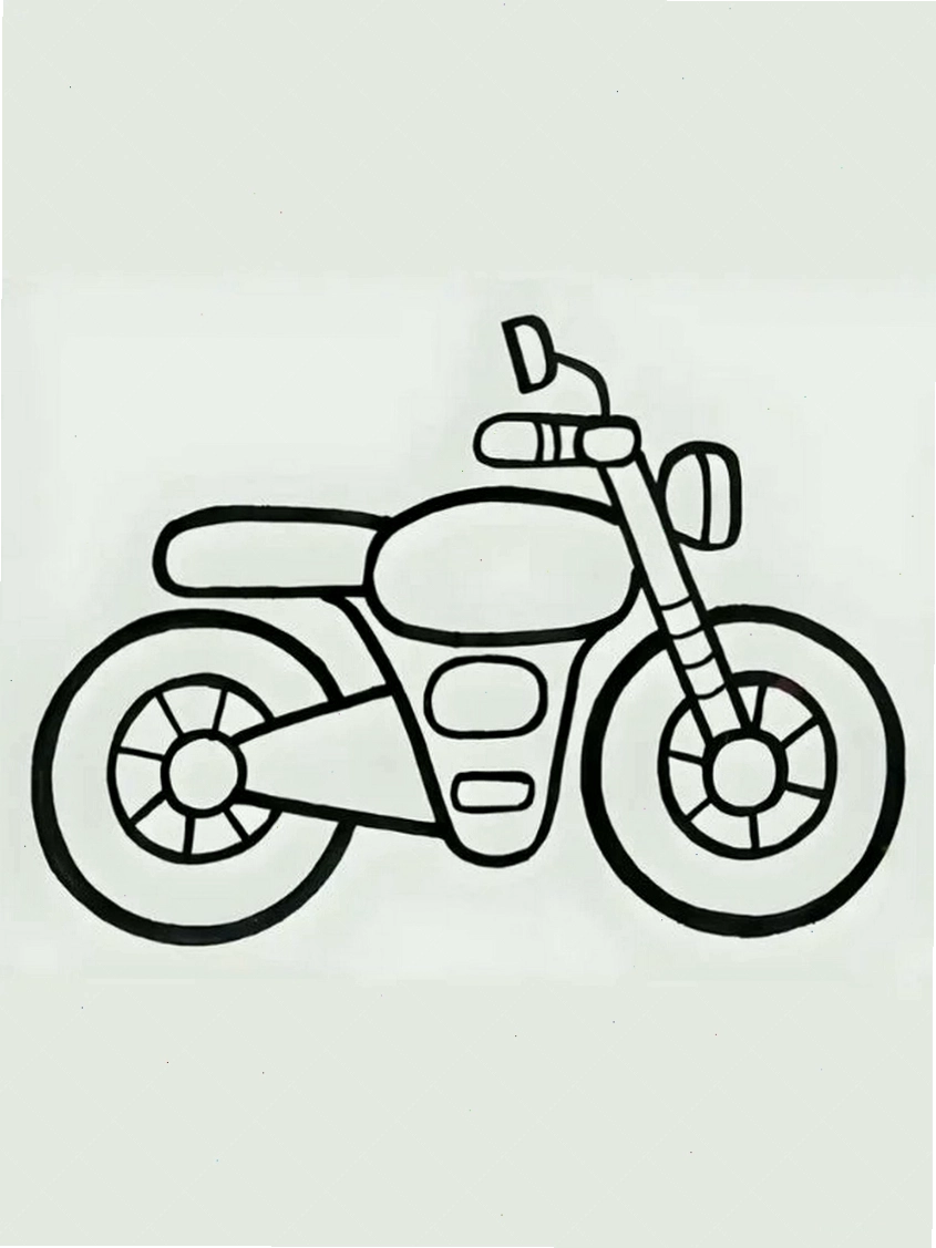 Tranh tô màu xe máy cảnh sát tuần tra