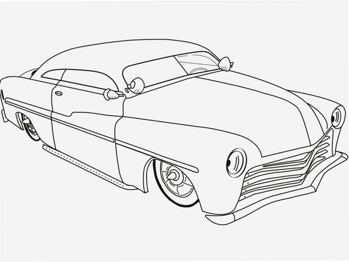 Tranh tô màu xe Mercury Lowrider đời 1950