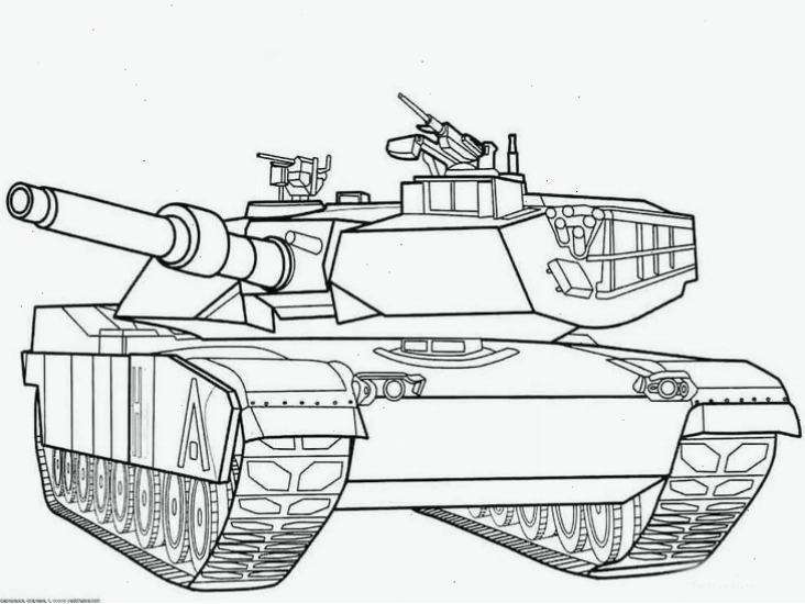 Tranh tô màu xe tăng với nhiều chi tiết cho bé thỏa sức sáng tạo