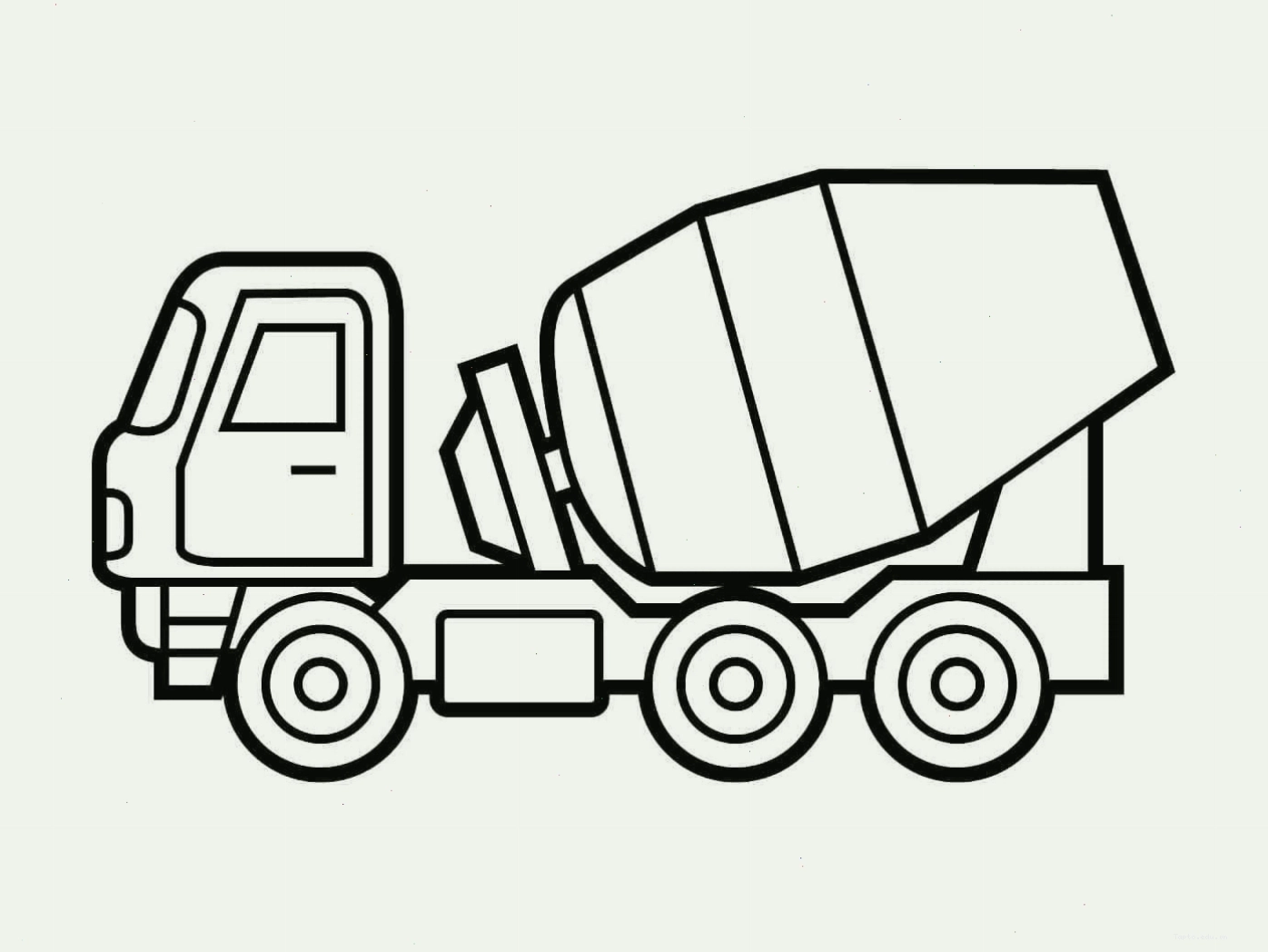 Tranh tô màu xe trộn bê tông khám phá chi tiết