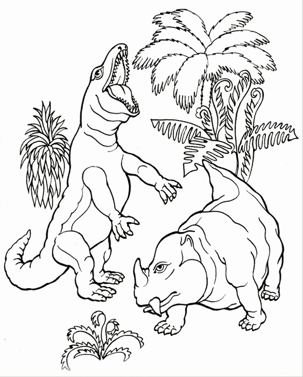 Tranh vẽ khủng long bạo chúa toàn thân