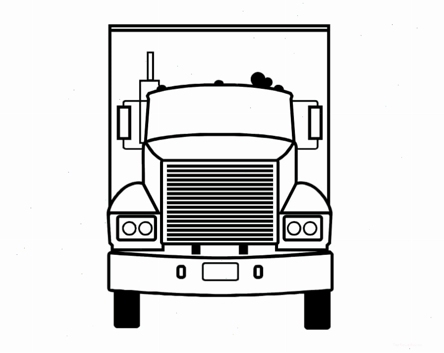 Xe container đẹp và đơn giản cho bé tô màu dễ dàng