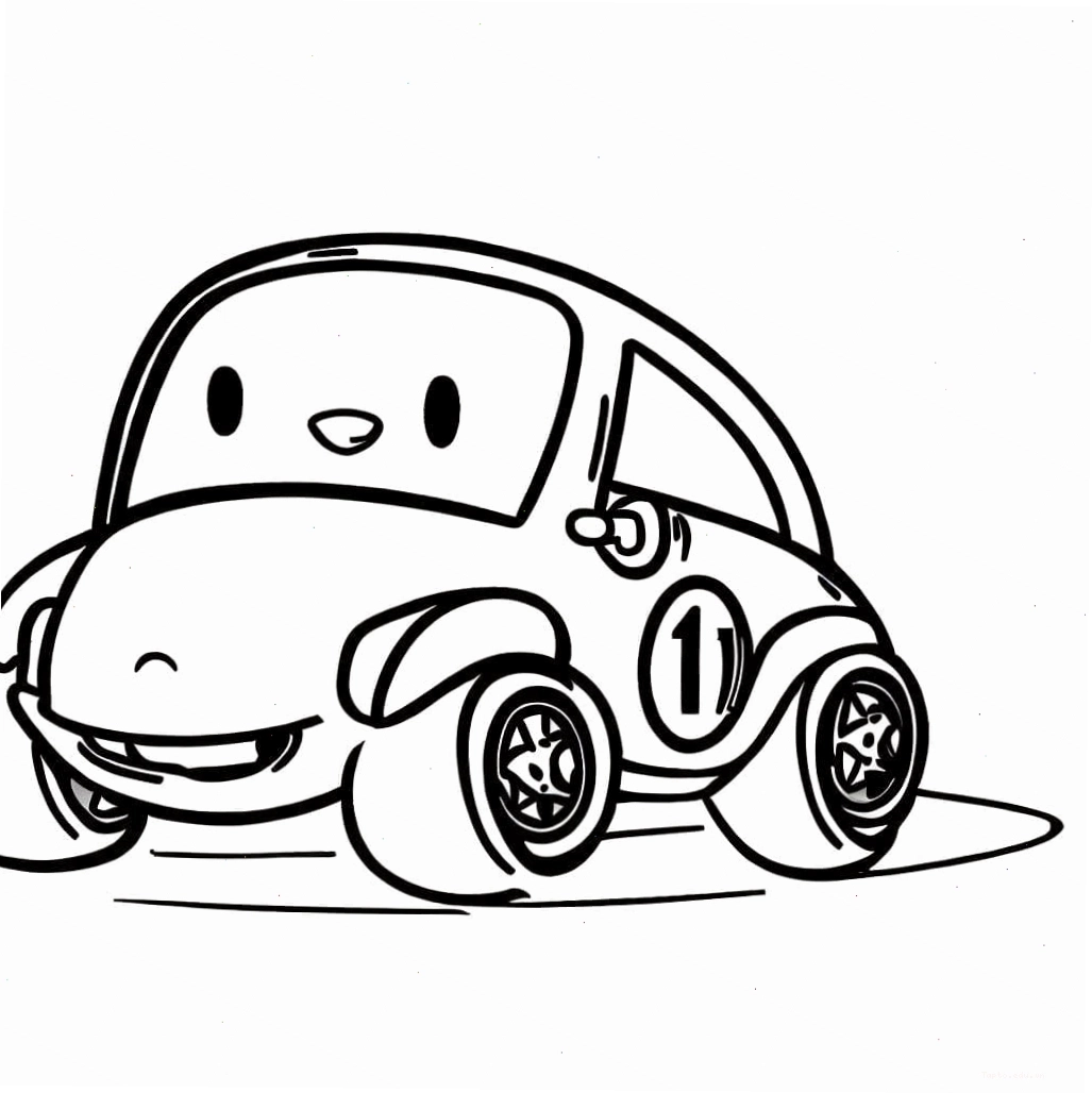 Xe đua cute đáng yêu với phong cách chibi