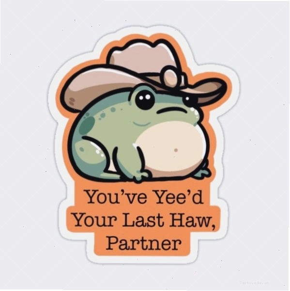 “You’ve Yee’d Your Last Haw, Partner” Cowboy Frog designed and sold by JemFlash.