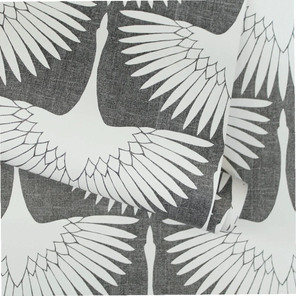 Roll of storm grey scallops peel and stick wallpaper