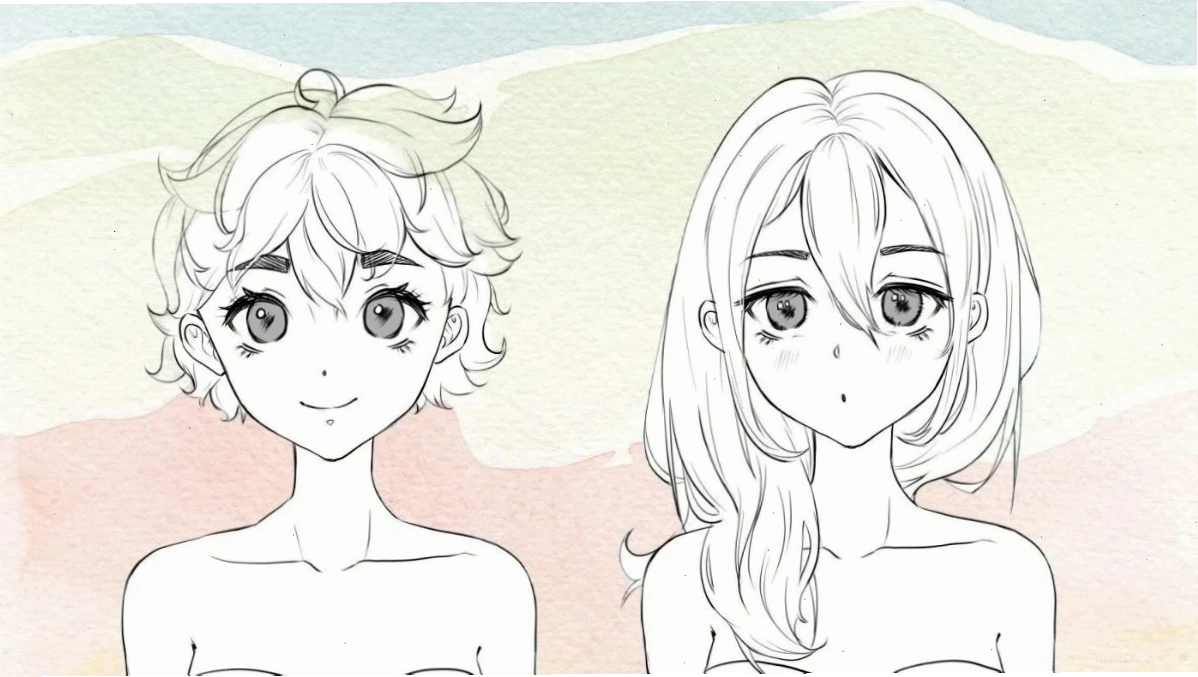 hướng dẫn vẽ tóc anime chi tiết từng bước