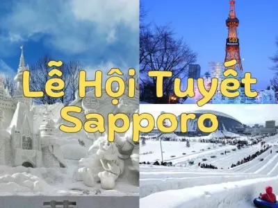 Lễ hội tuyết Sapporo Nhật Bản rực rỡ với băng đăng kỳ ảo