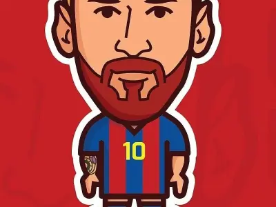 Khám phá ảnh Messi chibi ngộ nghĩnh siêu cute cho fan